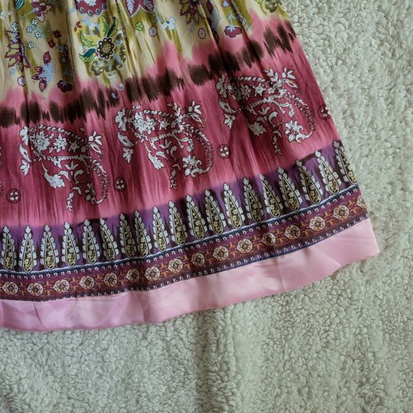 Multipatterned Floral Pink Dress - Picture 4 of 4